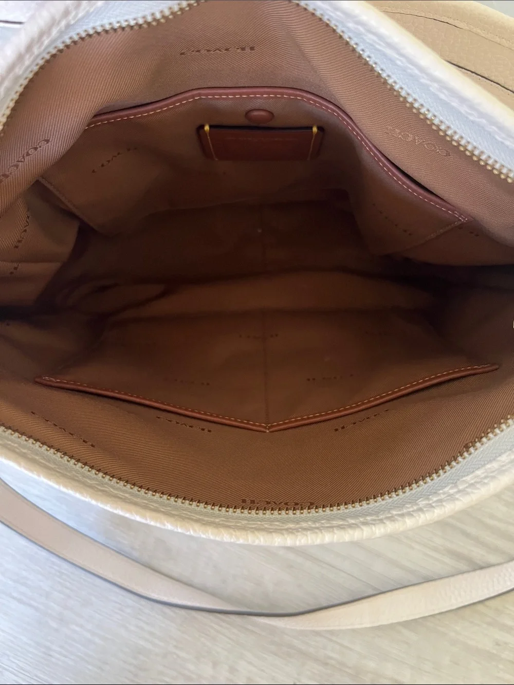 COACH Soft Pebble Leather Cary Shoulder Bag - Picture 6 of 7